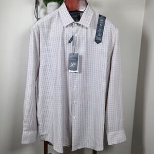 Report‎ Collection Premium Performance X4 Slim Fit Men's Dress Shirt XL/TG Plaid